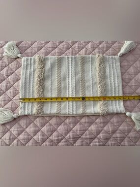 Neutral Beige & Cream Striped lumbar pillowcase
